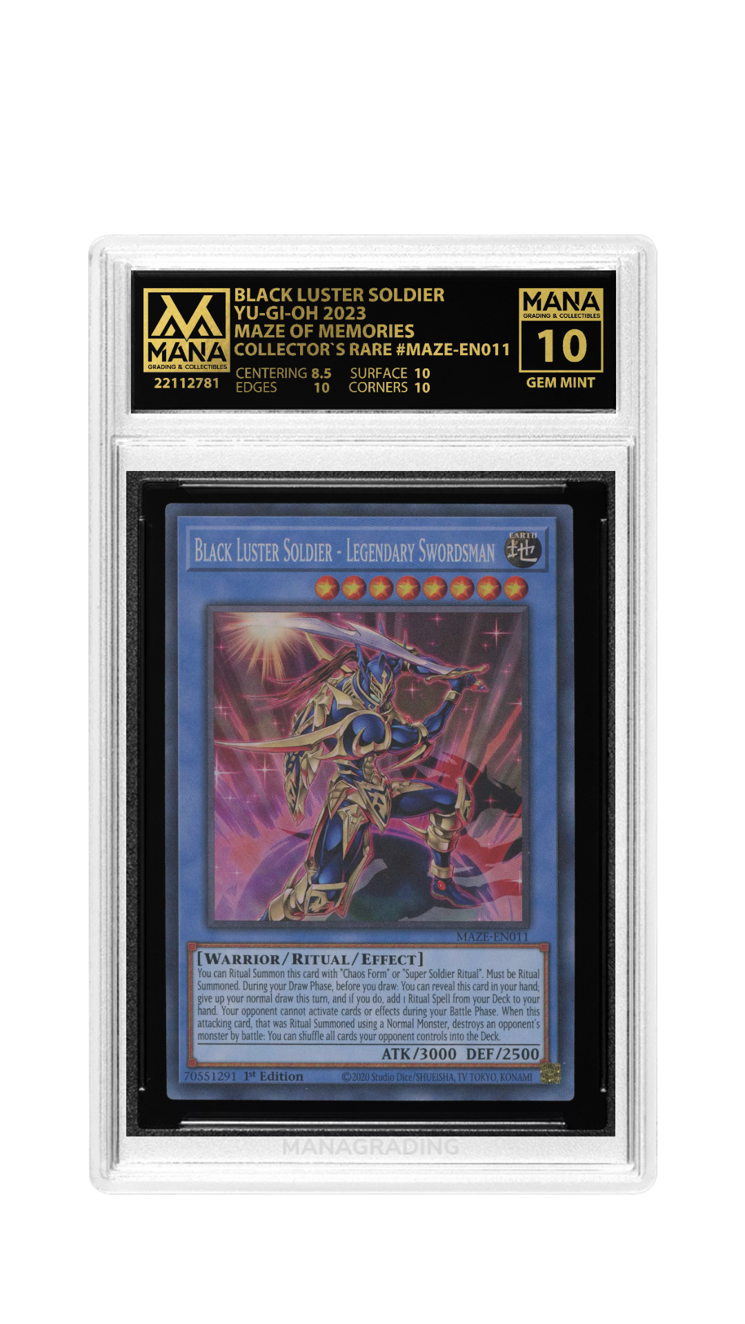 Black Luster Soldier - Legendary Swordsman (Collector's Rare) MANA 10