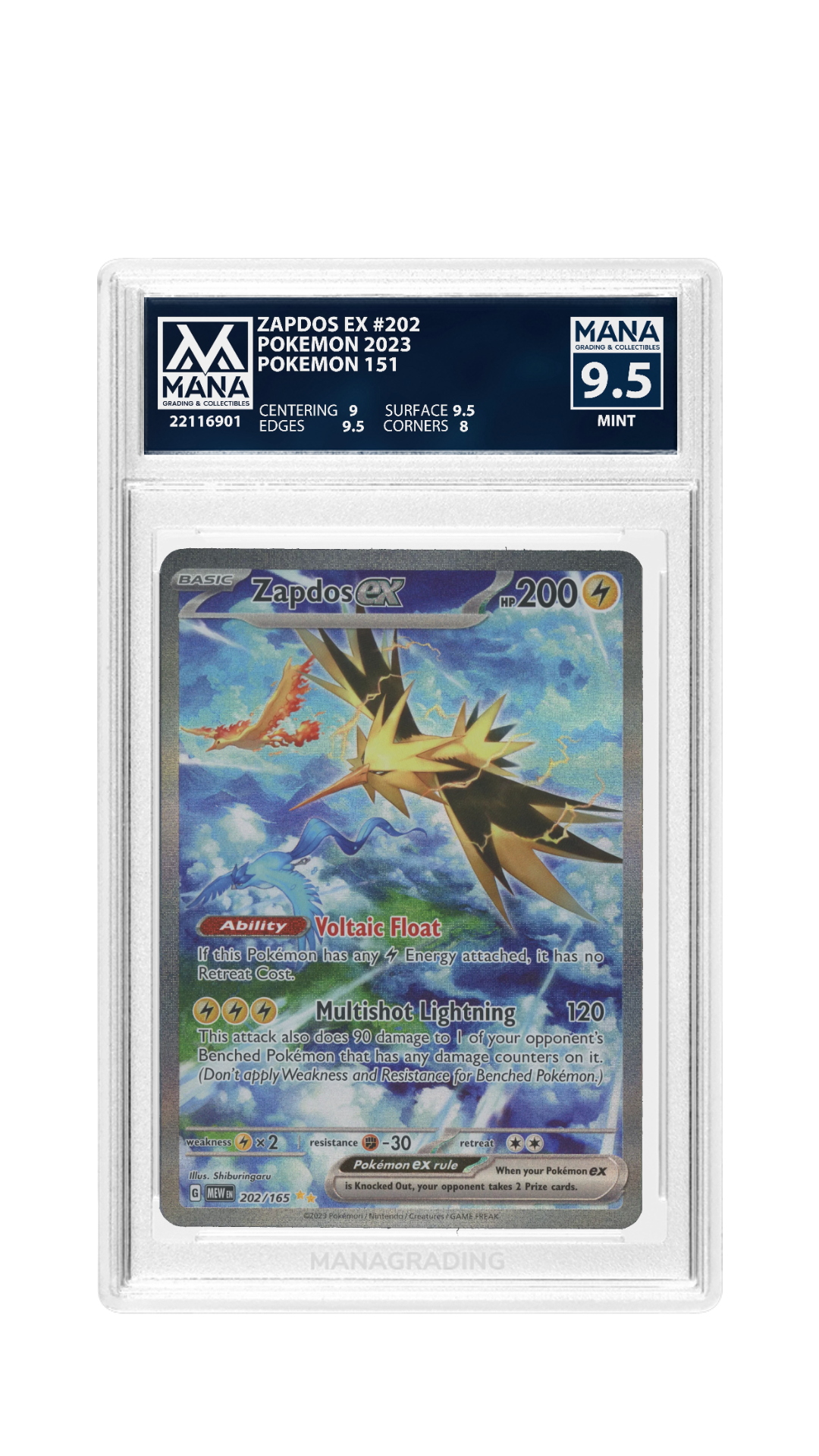 ZAPDOS EX - 202 MANA 9.5