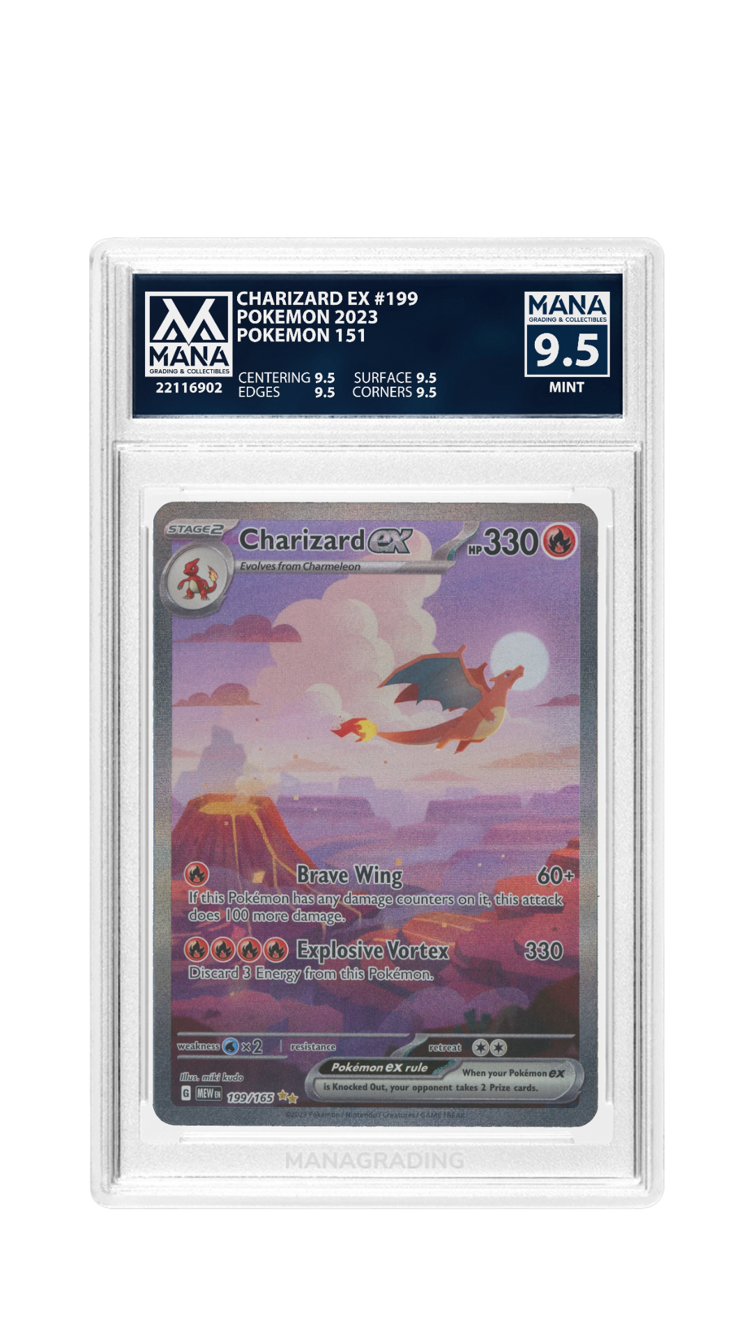 CHARIZARD EX - 199 MANA 9.5